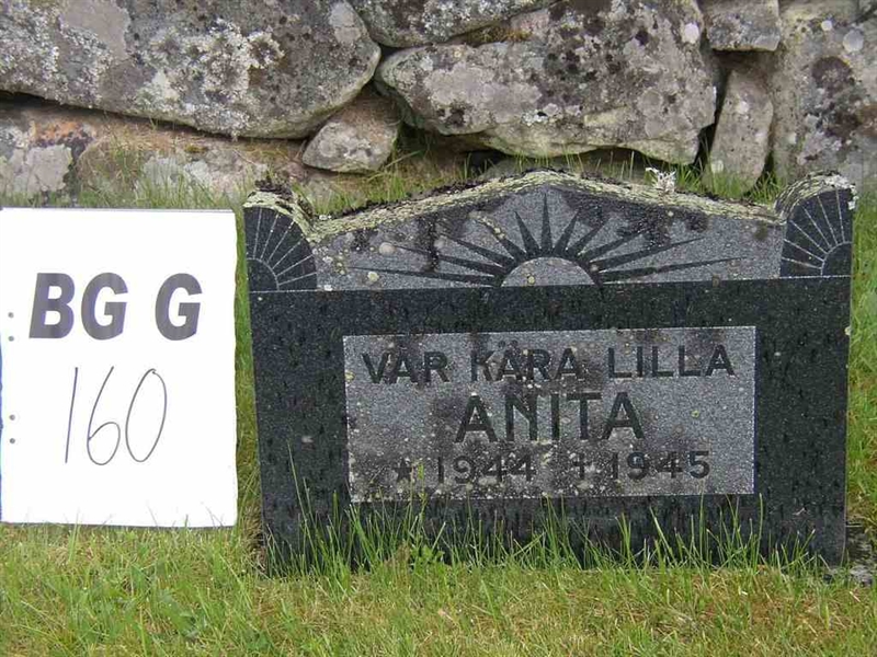 Grave number: Br G   160