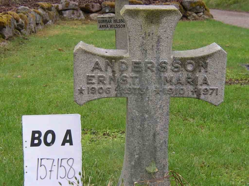 Grave number: BO A   157-158