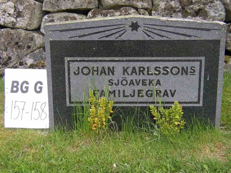 Grave number: Br G   157-158