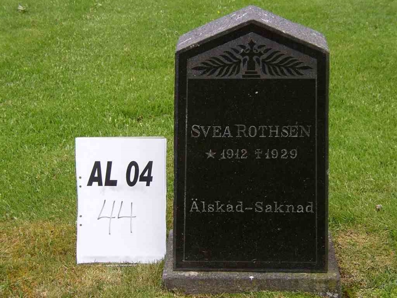 Grave number: AL 4    44