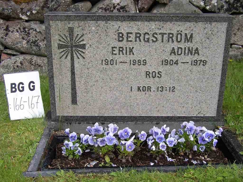 Grave number: Br G   166-167
