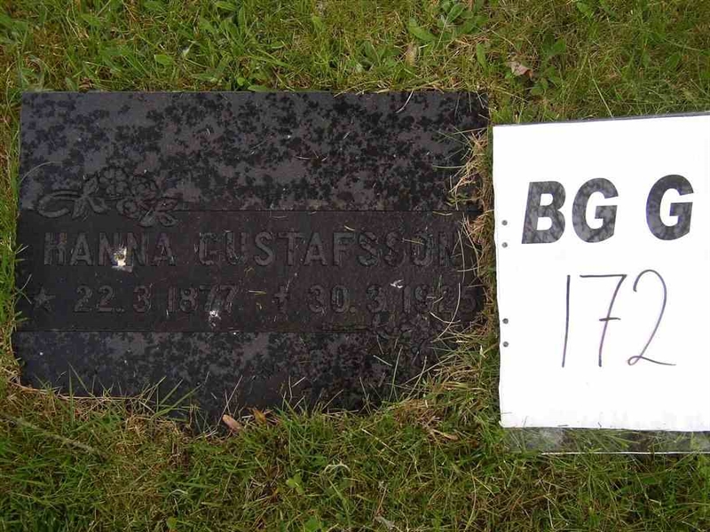 Grave number: Br G   172-173