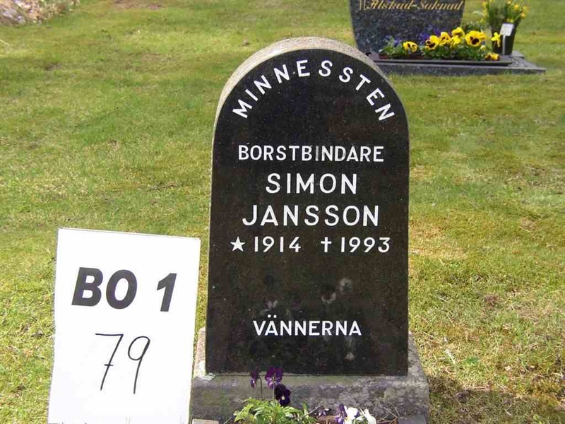 Grave number: BO 1    79