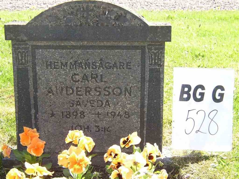 Grave number: Br G   528