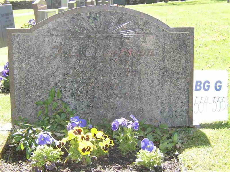 Grave number: Br G   554-555