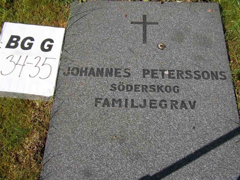 Grave number: Br G    34-35