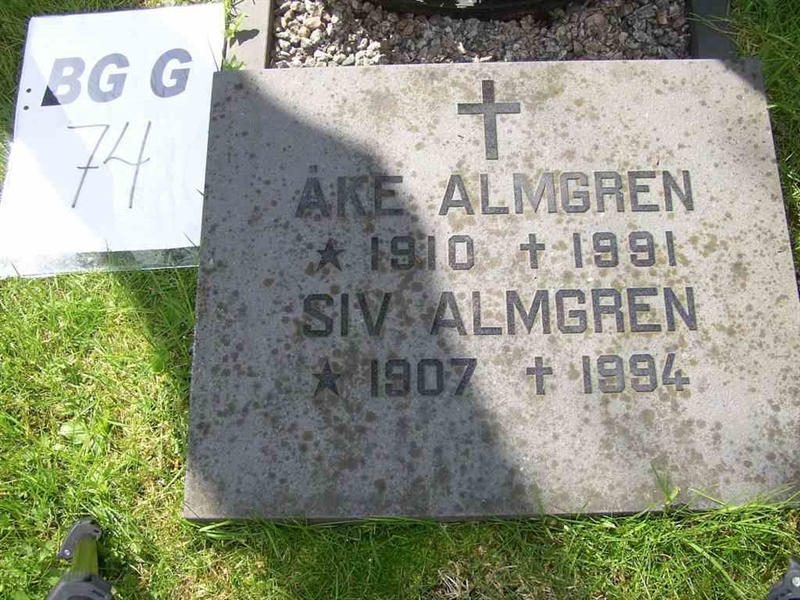 Gravnummer: Br G    74-76