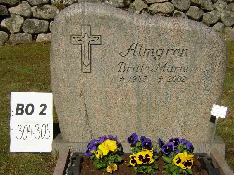 Grave number: BO 2   304-305