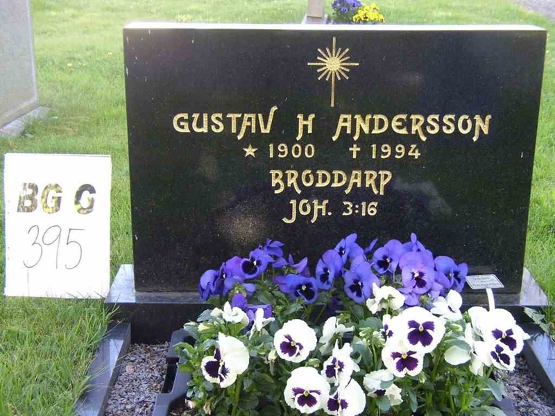 Grave number: Br G   395
