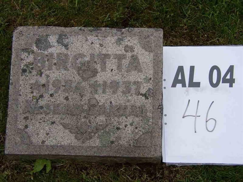 Grave number: AL 4    45-46