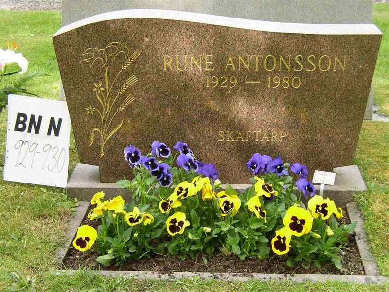 Grave number: Br N   929-930