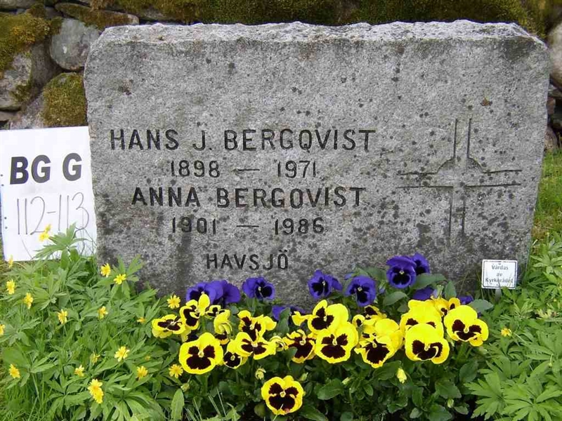 Grave number: Br G   112-113
