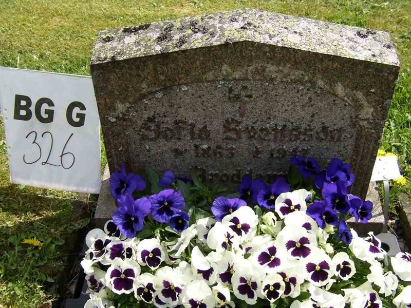 Grave number: Br G   326