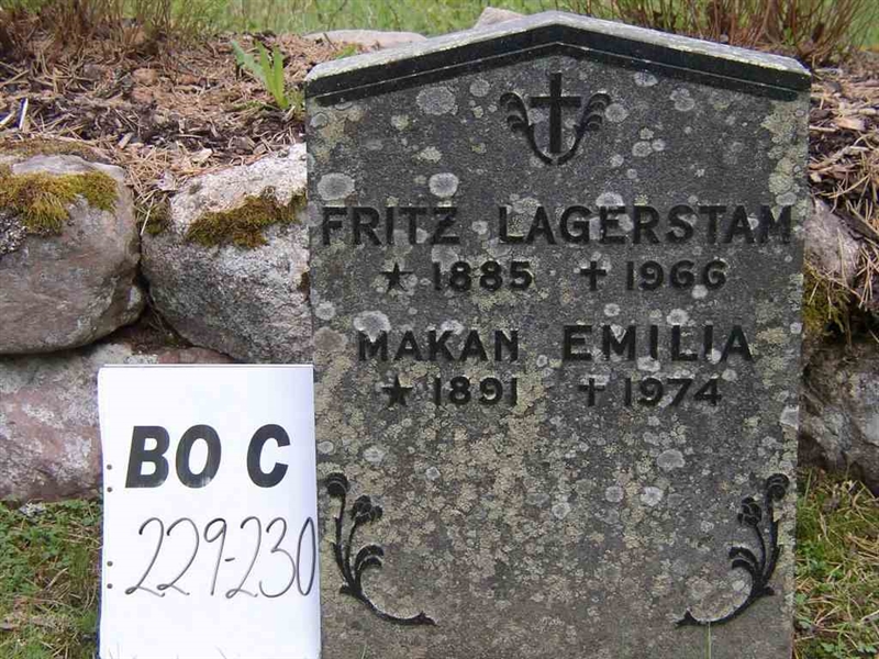 Grave number: BO C   229-230