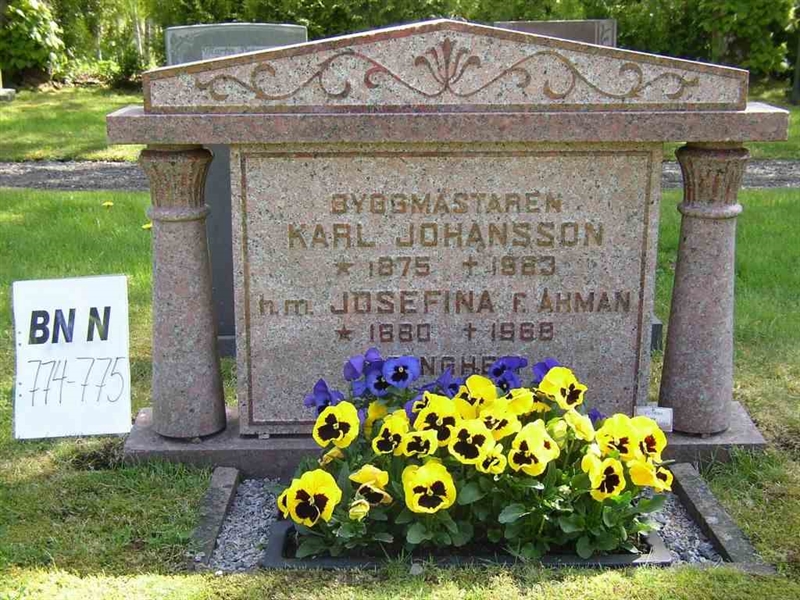 Gravnummer: Br N   774-775