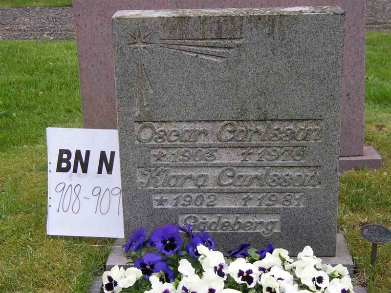 Grave number: Br N   908-909