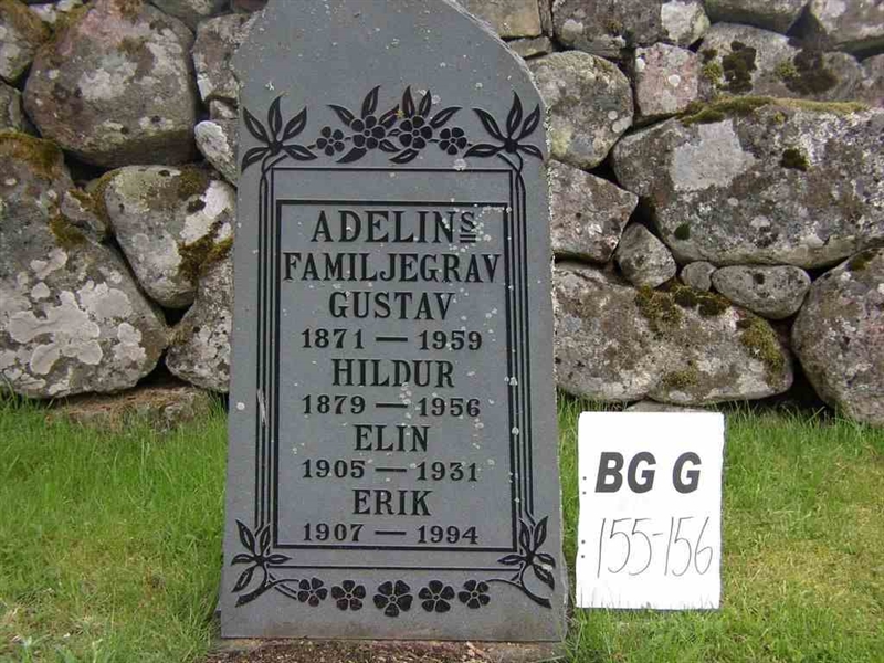 Grave number: Br G   155-156