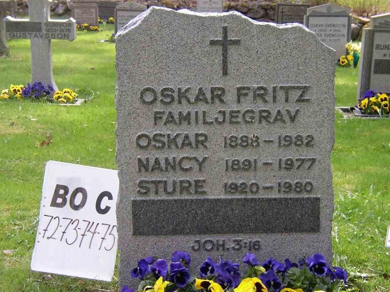 Grave number: BO C    72-75