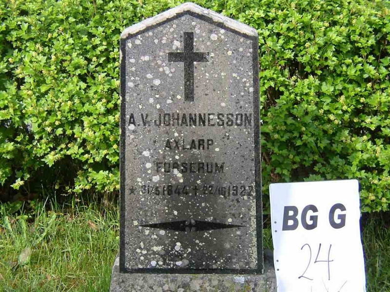 Grave number: Br G    24