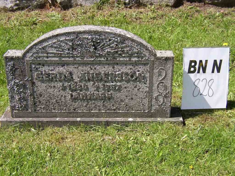 Grave number: Br N   828
