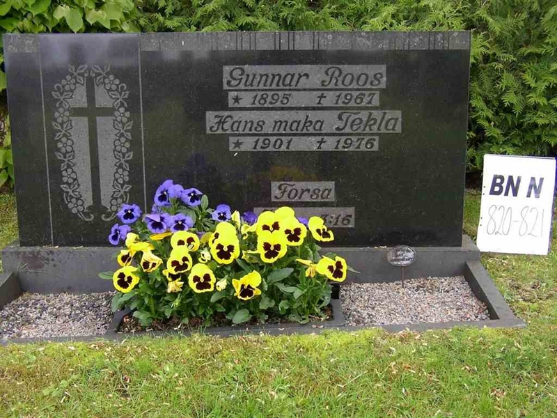Grave number: Br N   820-821