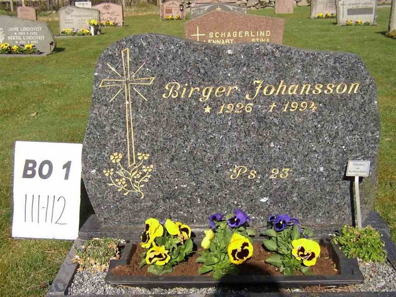 Grave number: BO 1   111-112