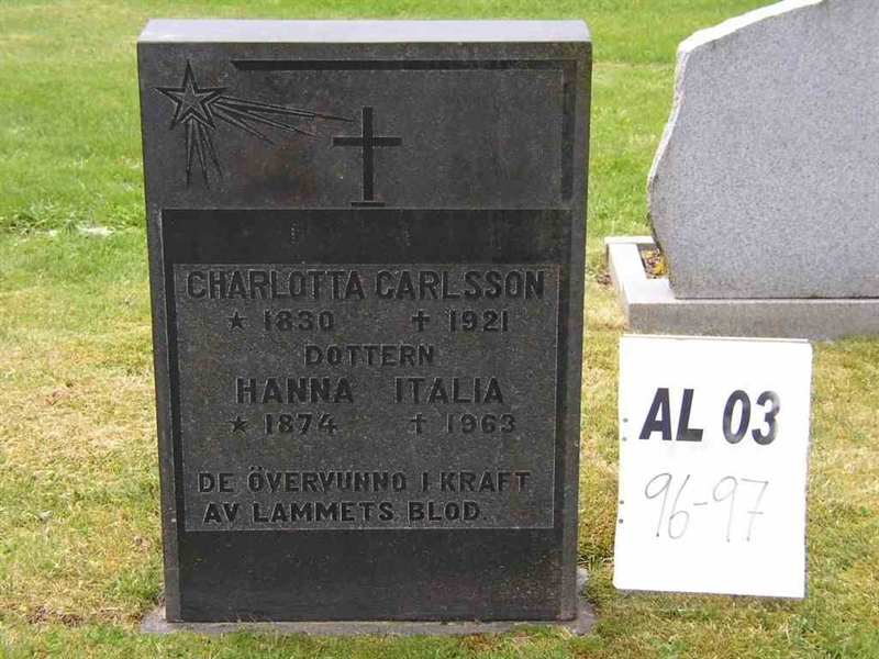 Grave number: AL 4   197-198