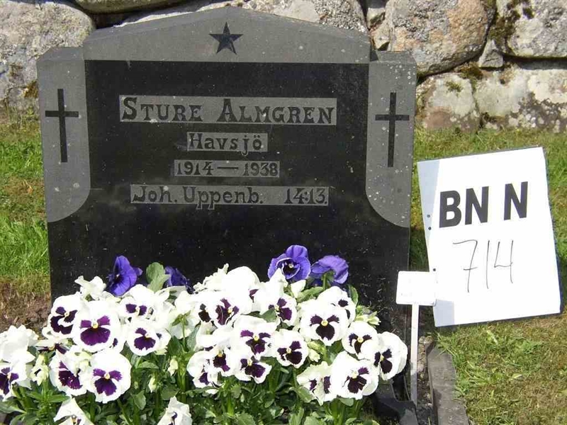 Grave number: Br N   714