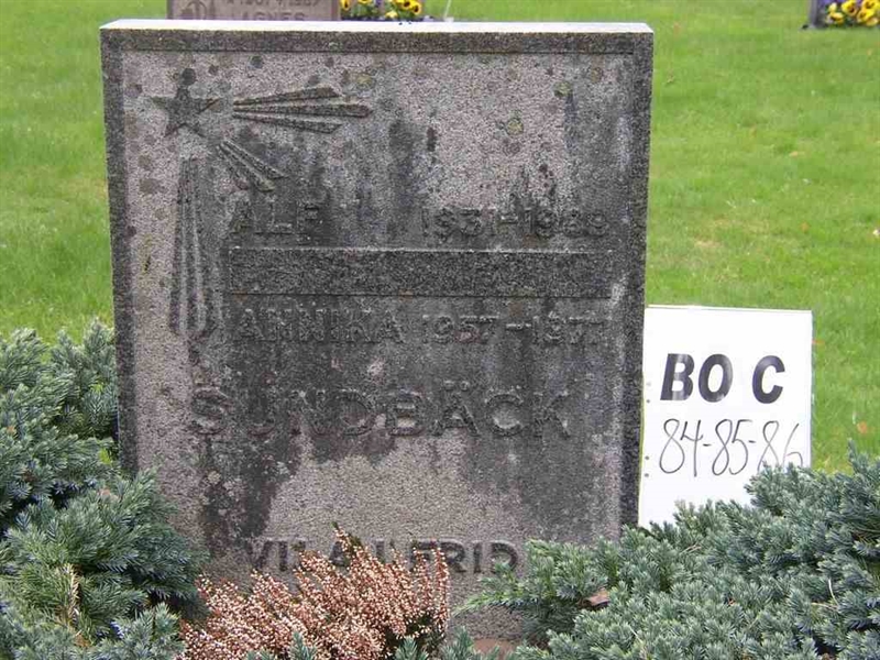Grave number: BO C    84-86