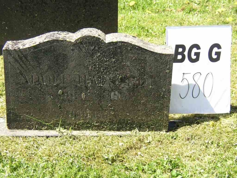 Grave number: Br G   580