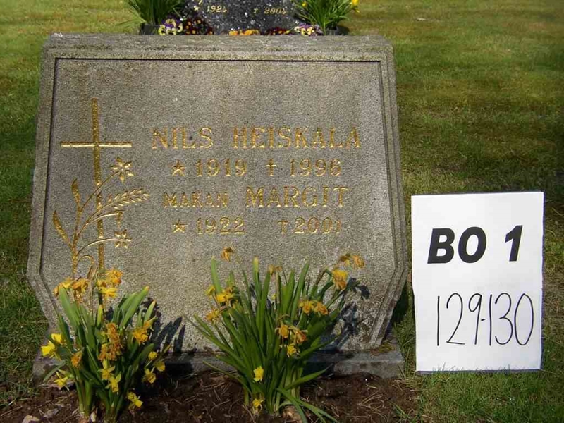 Grave number: BO 1   129-130