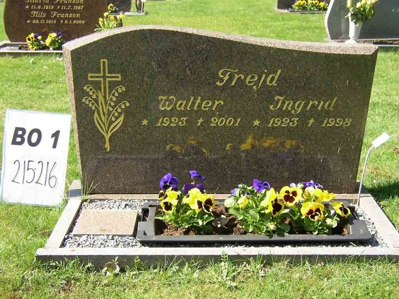 Grave number: BO 1   215-216