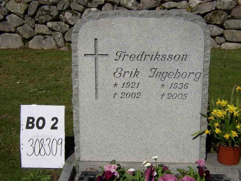 Grave number: BO 2   308-309