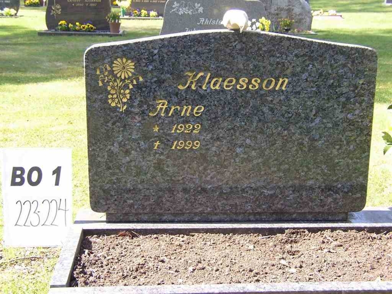 Grave number: BO 1   223-224
