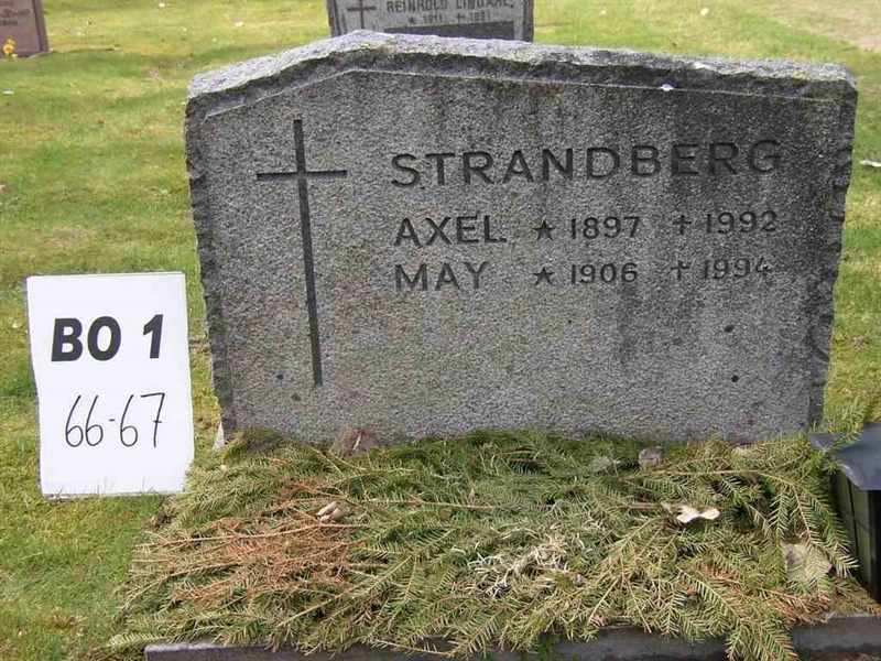Grave number: BO 1    66-67