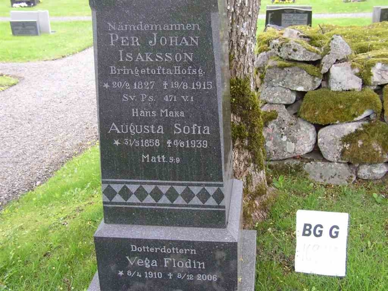 Grave number: Br G   109-110