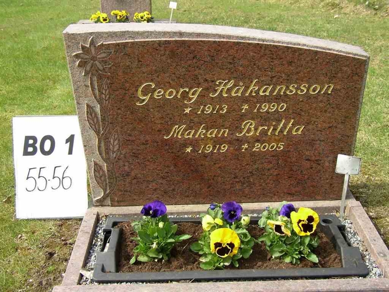 Grave number: BO 1    55-56