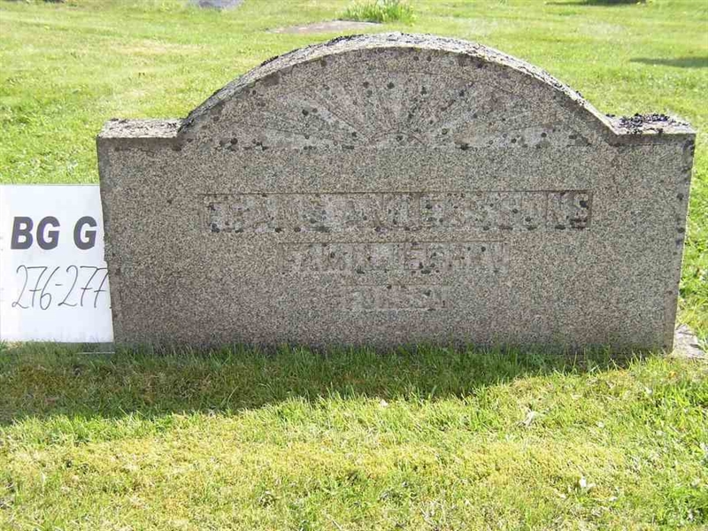 Grave number: Br G   276-277