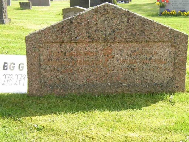 Grave number: Br G   278-279