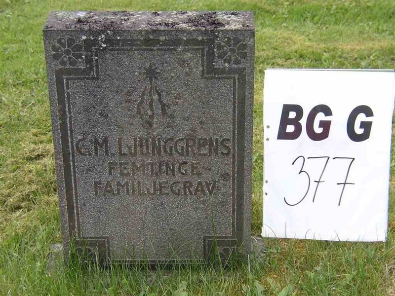 Grave number: Br G   377