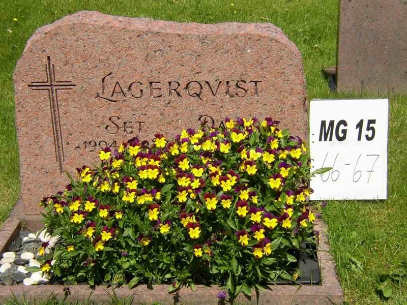 Grave number: M G 15 66-67