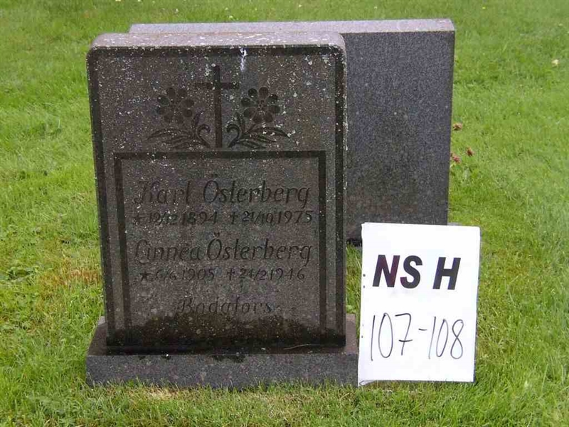 Grave number: NS H   107-108