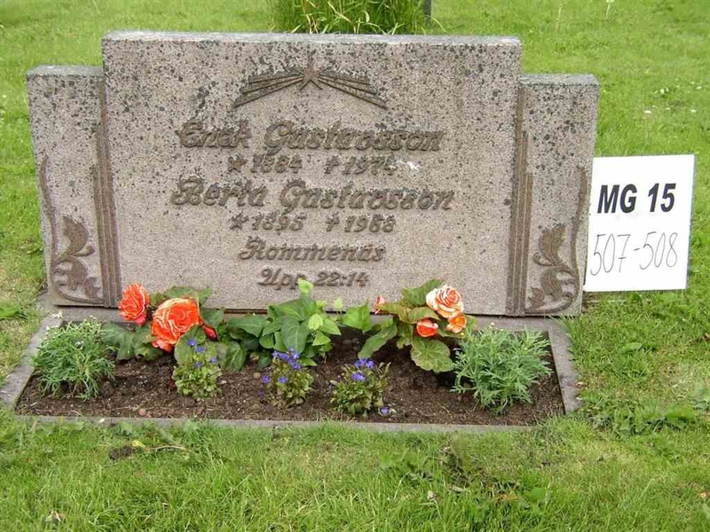 Grave number: M G 15 507-508