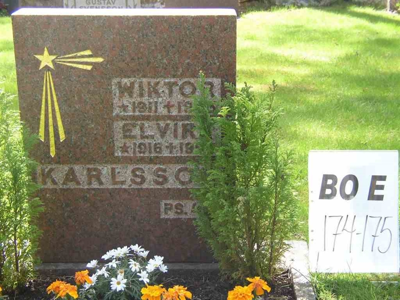 Grave number: BO E   174-175