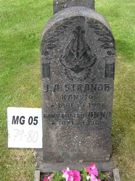 Grave number: M G 05    79-80