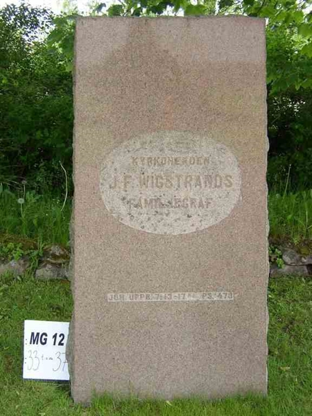 Grave number: M G 12    35-37