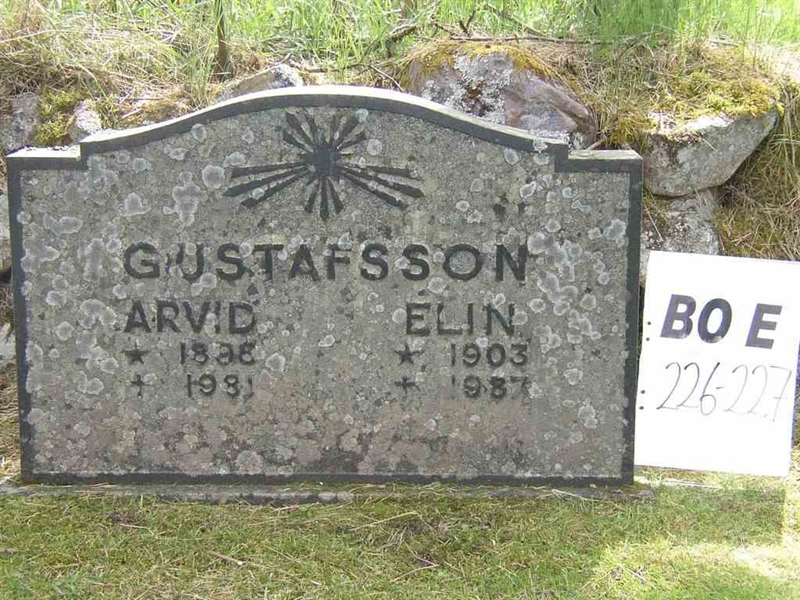 Grave number: BO E   226-227