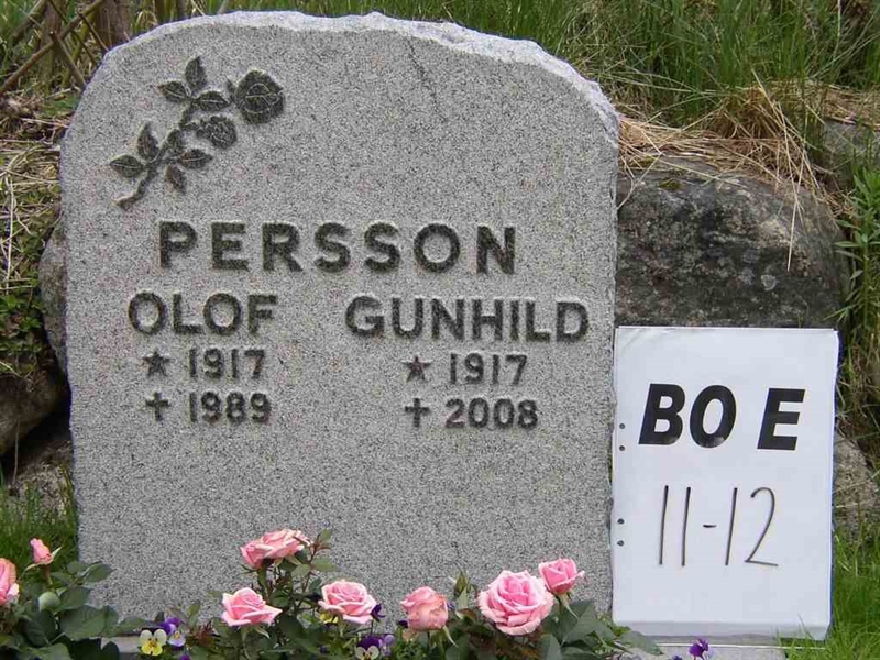 Grave number: BO E 11-12