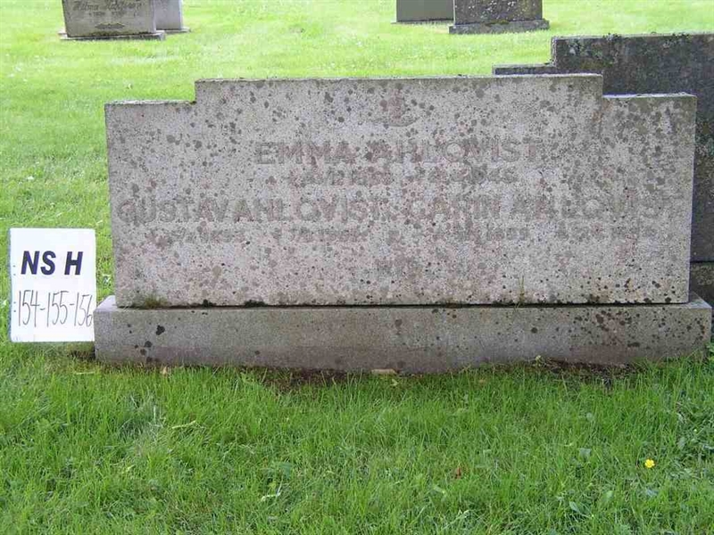 Grave number: NS H   154-156