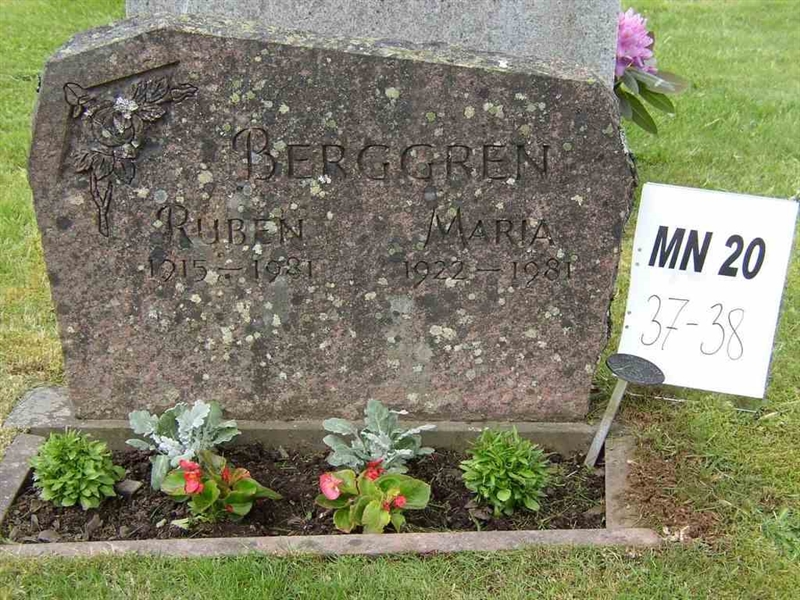 Grave number: M N 20    37-38